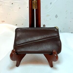 Vintage zip change pouch